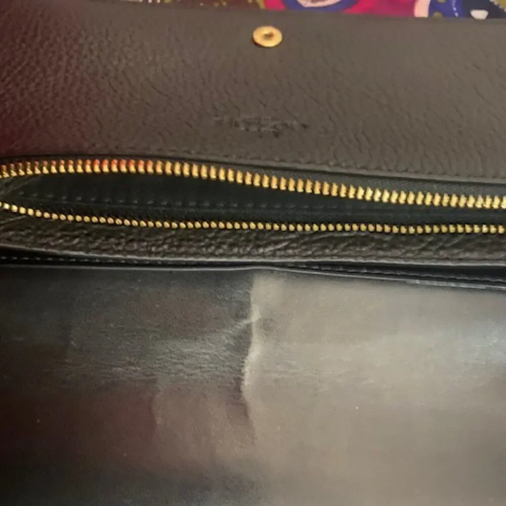 Coach Anna Black Fold Over clutch